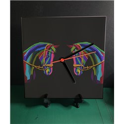 Tech 20cm Ceramic Tile Desk/Wall Clock   -  Horse (18)