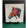 Tech 20cm Ceramic Tile Desk/Wall Clock   -  Horse (22)