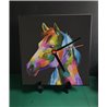 Tech 20cm Ceramic Tile Desk/Wall Clock   -  Horse (23)