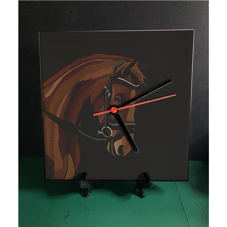 Tech 20cm Ceramic Tile Desk/Wall Clock   -  Horse (26)