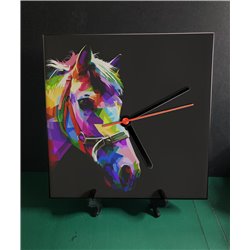 Tech 20cm Ceramic Tile Desk/Wall Clock   -  Horse (27)