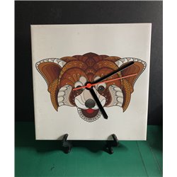 Tech 20cm Ceramic Tile Desk/Wall Clock   -  Panda (2)