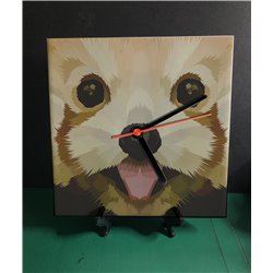 Tech 20cm Ceramic Tile Desk/Wall Clock   -  Panda (6)