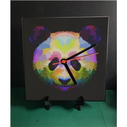 Tech 20cm Ceramic Tile Desk/Wall Clock   -  Panda (7)