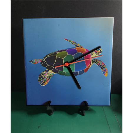 Tech 20cm Ceramic Tile Desk/Wall Clock   -  Sea (1)