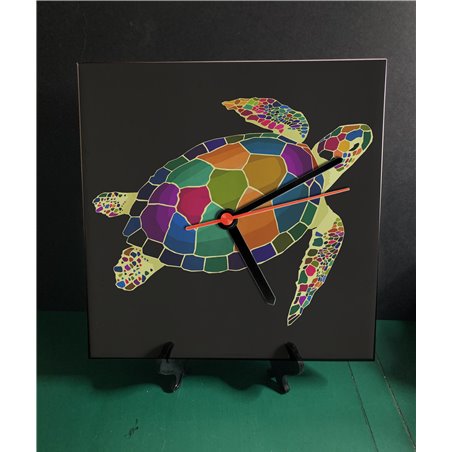 Tech 20cm Ceramic Tile Desk/Wall Clock   -  Sea (2)