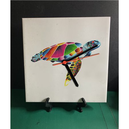 Tech 20cm Ceramic Tile Desk/Wall Clock   -  Sea (3)