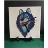 Tech 20cm Ceramic Tile Desk/Wall Clock   -  Wolf (3)