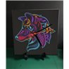 Tech 20cm Ceramic Tile Desk/Wall Clock   -  Wolf (4)