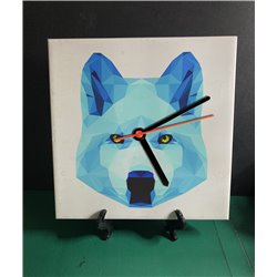 Tech 20cm Ceramic Tile Desk/Wall Clock   -  Wolf (5)