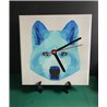 Tech 20cm Ceramic Tile Desk/Wall Clock   -  Wolf (5)
