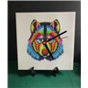 Tech 20cm Ceramic Tile Desk/Wall Clock   -  Wolf (7)
