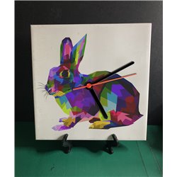 Tech 20cm Ceramic Tile Desk/Wall Clock   -  Wood ( 2)