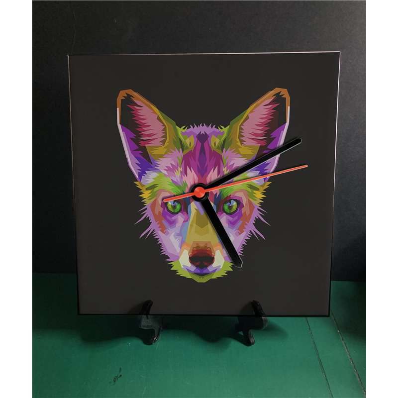 Tech 20cm Ceramic Tile Desk/Wall Clock   -  Wood ( 6)