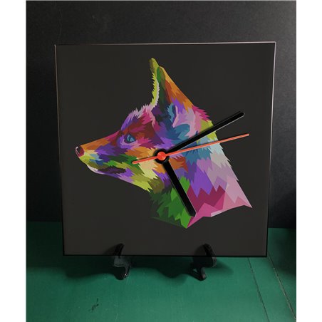 Tech 20cm Ceramic Tile Desk/Wall Clock   -  Wood ( 10)