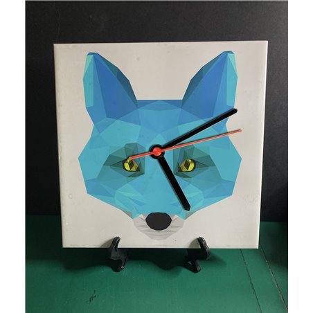 Tech 20cm Ceramic Tile Desk/Wall Clock   -  Wood ( 11)