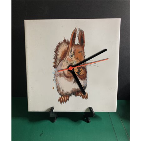 Tech 20cm Ceramic Tile Desk/Wall Clock   -  Wood ( 17)