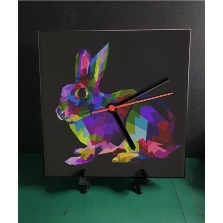 Tech 20cm Ceramic Tile Desk/Wall Clock   -  Wood ( 23)