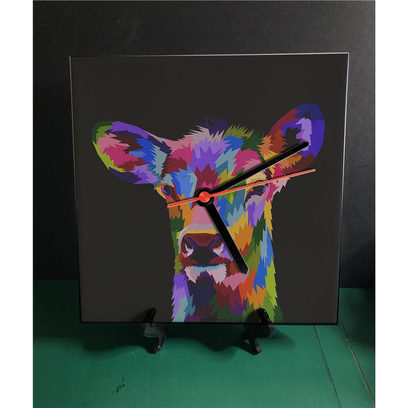 Tech 20cm Ceramic Tile Desk/Wall Clock   -  Wood ( 26)