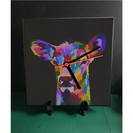 Tech 20cm Ceramic Tile Desk/Wall Clock   -  Wood ( 26)