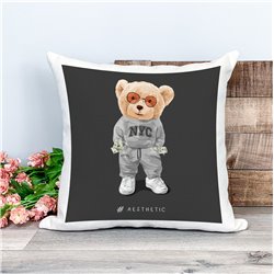 Printed Country Canvas Cushion Cover -  Tedcush2