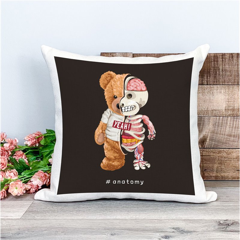 Printed Country Canvas Cushion Cover -  Tedcush3