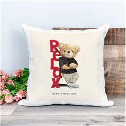 Printed Country Canvas Cushion Cover -  Tedcush16