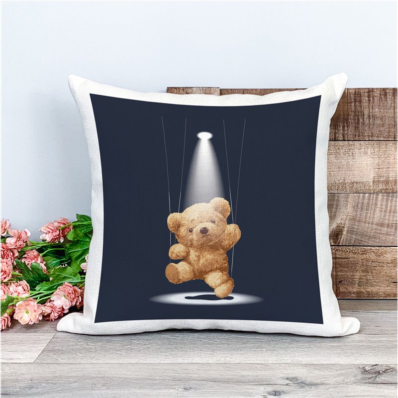 Printed Country Canvas Cushion Cover -  Tedcush17