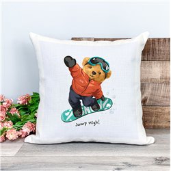 Printed Country Canvas Cushion Cover -  Tedcush18