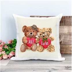 Printed Country Canvas Cushion Cover -  Tedcush22