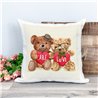 Printed Country Canvas Cushion Cover -  Tedcush22