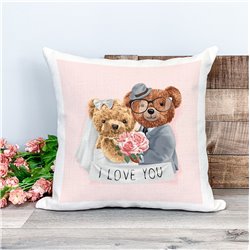 Printed Country Canvas Cushion Cover -  Tedcush25