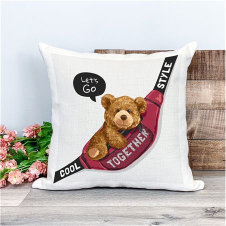 Printed Country Canvas Cushion Cover -  Tedcush27