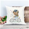 Printed Country Canvas Cushion Cover -  Tedcush29
