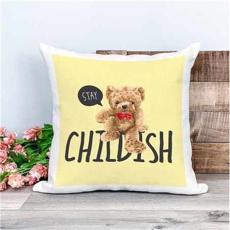 Printed Country Canvas Cushion Cover -  Tedcush31