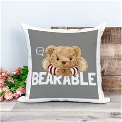 Printed Country Canvas Cushion Cover -  Tedcush32