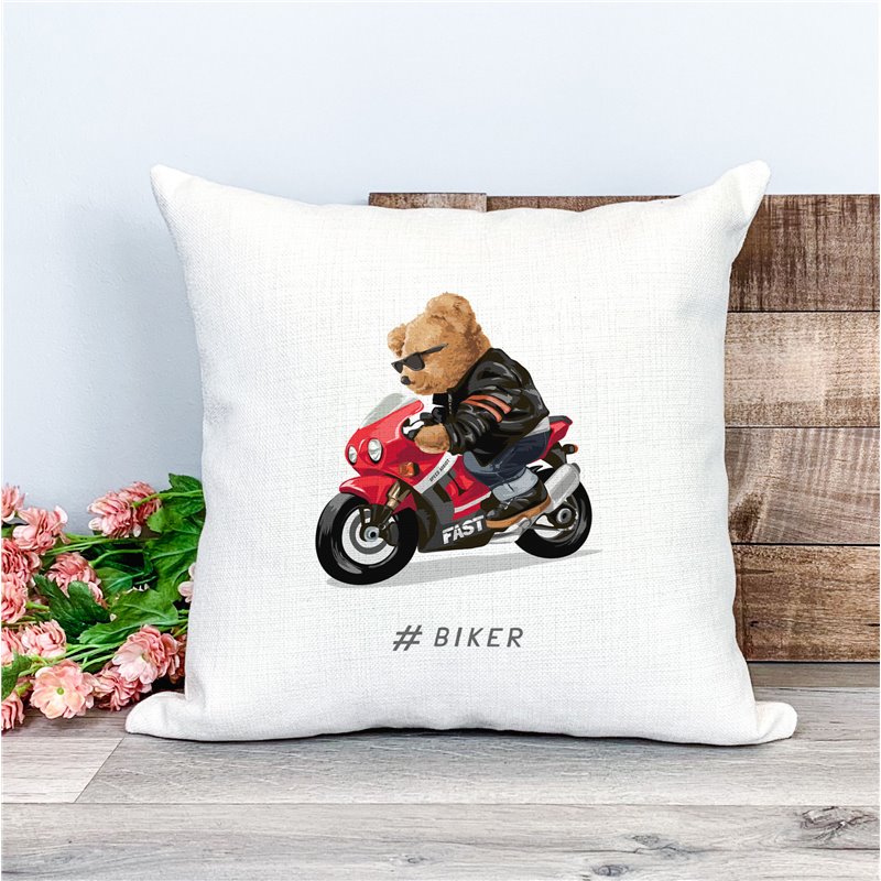 Printed Country Canvas Cushion Cover -  Tedcush36