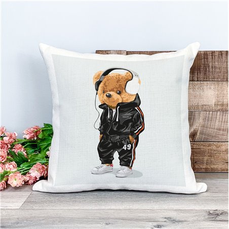 Printed Country Canvas Cushion Cover -  Tedcush42