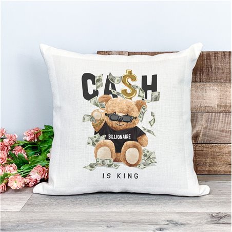 Printed Country Canvas Cushion Cover -  Tedcush45