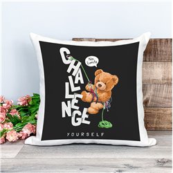 Printed Country Canvas Cushion Cover -  Tedcush46