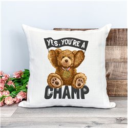 Printed Country Canvas Cushion Cover -  Tedcush47