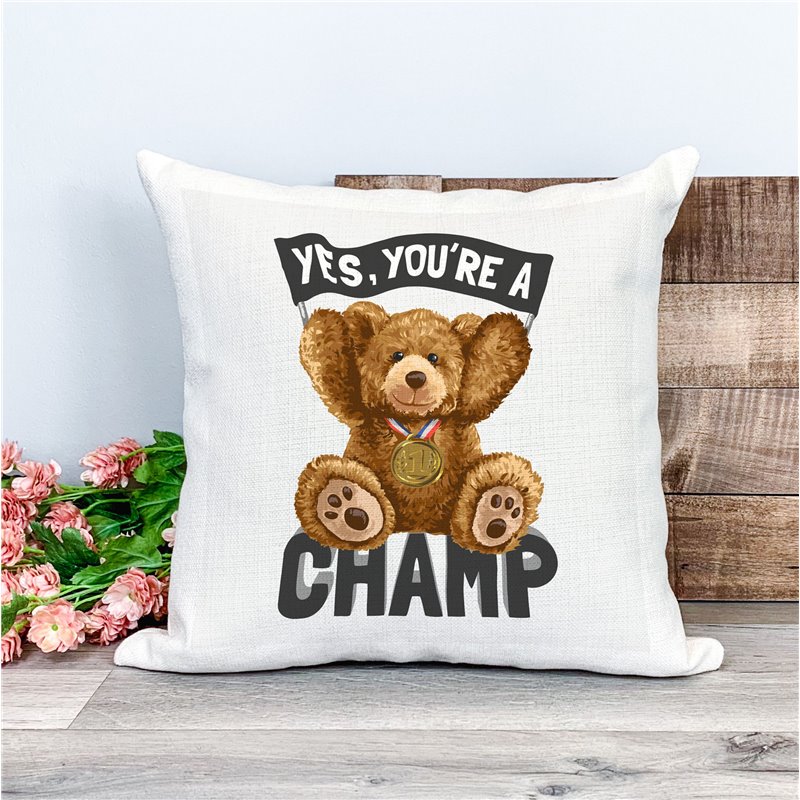 Printed Country Canvas Cushion Cover -  Tedcush47