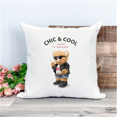 Printed Country Canvas Cushion Cover -  Tedcush48