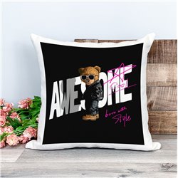 Printed Country Canvas Cushion Cover -  Tedcush53