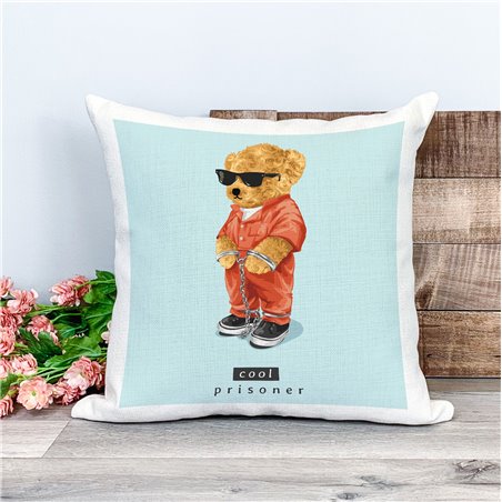 Printed Country Canvas Cushion Cover -  Tedcush56