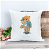 Printed Country Canvas Cushion Cover -  Tedcush58