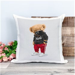 Printed Country Canvas Cushion Cover -  Tedcush61