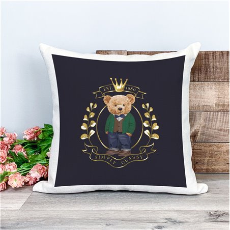 Printed Country Canvas Cushion Cover -  Tedcush62