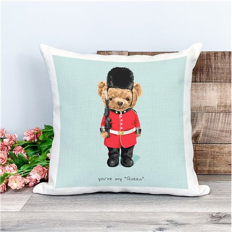 Printed Country Canvas Cushion Cover -  Tedcush65