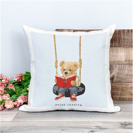 Printed Country Canvas Cushion Cover -  Tedcush68